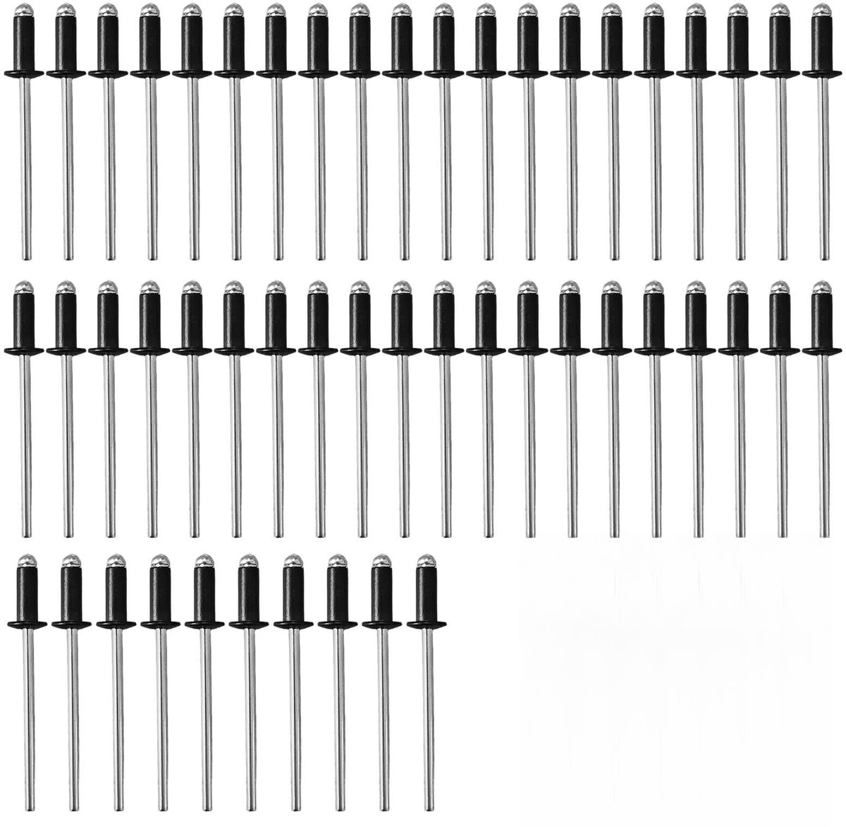 Solidchoice - Set van 50 Aluminium Blindklinknagels met Grote Flens