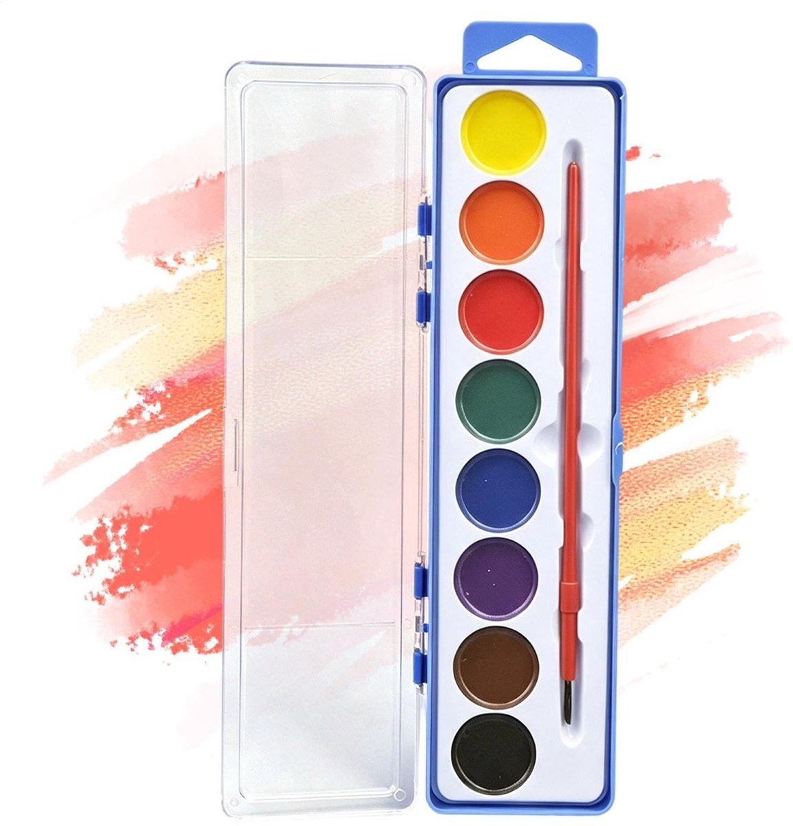 Solidchoice - Aquarelset met 8 Kleuren - Wasbaar en Draagbaar