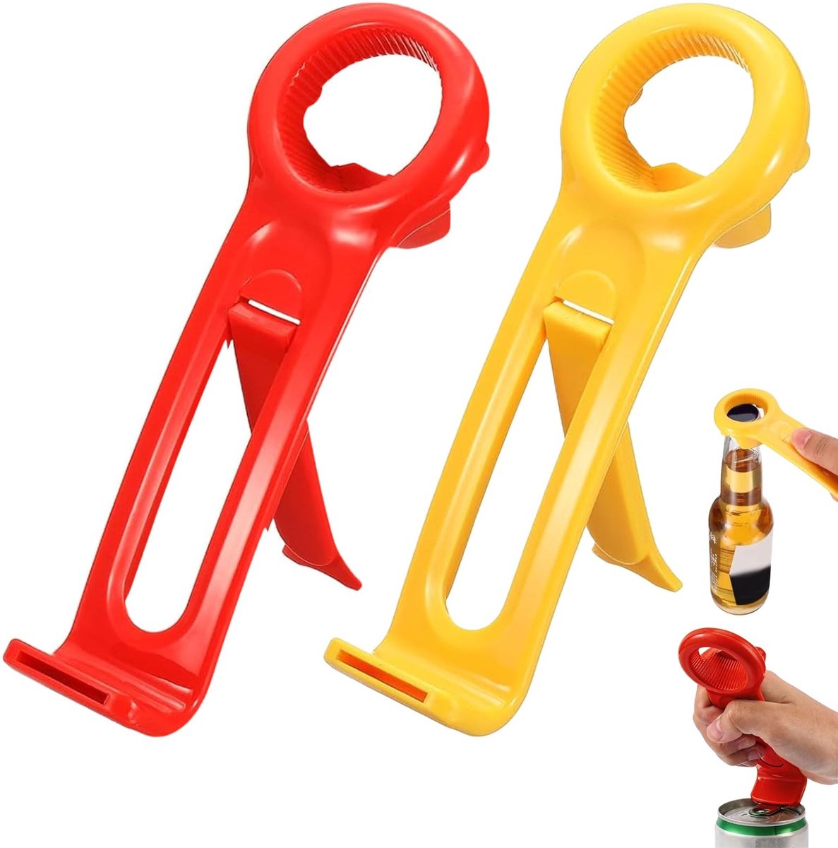 Solidchoice - 2 Stuks Easy Jar Key Opener - Multifunctionele Flesopener met Telefoonstandaard