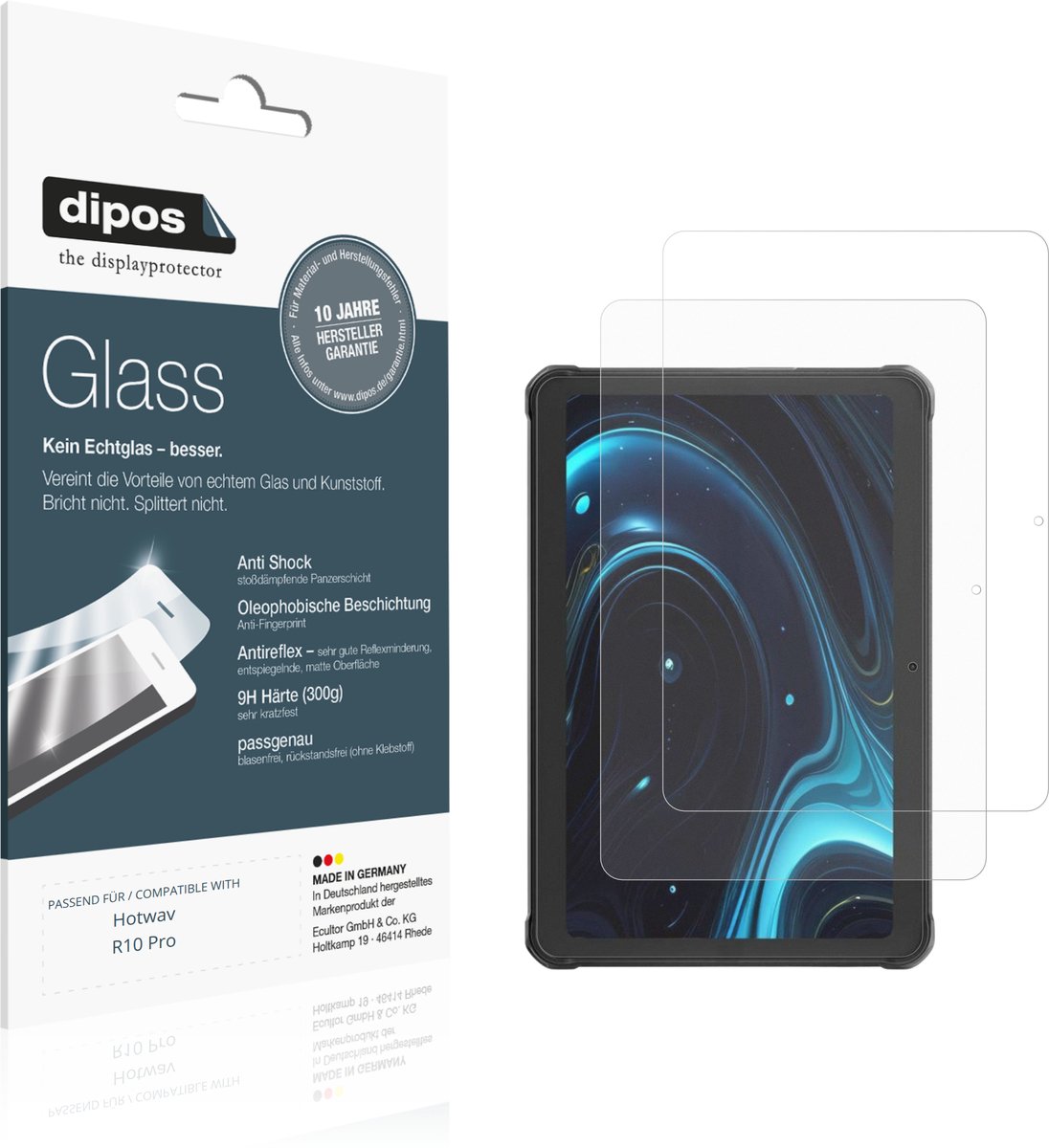 dipos – 2x Matte Pantserfolie geschikt voor Hotwav R10 Pro | 9H Screenprotector