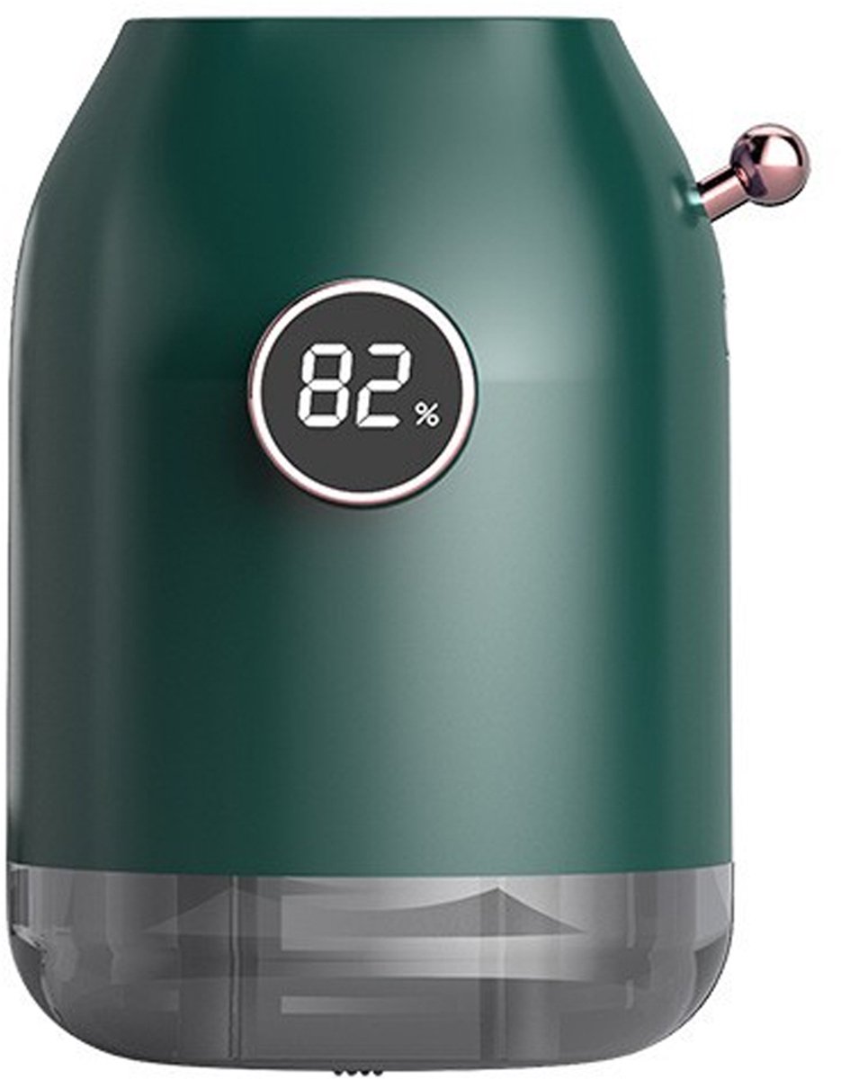 Kleine luchtbevochtiger, 500 ml draagbare reisbevochtiger, elektrische luchtbevochtiger voor auto, bureau, thuis en kantoor, automatische uitschakeling, dubbele nevelopeningen, fluisterstil