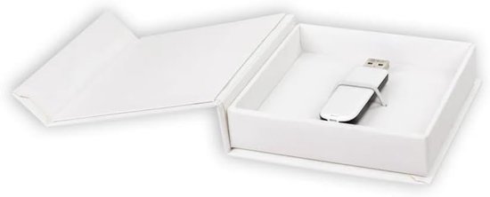 kunstleren USB-box, elegante doos voor digitale foto's en USB-stick, personaliseerbaar met foto 10 x 10 cm, cadeau-idee voor bruiloft, doop, communie, jubileum — afbeelding 3