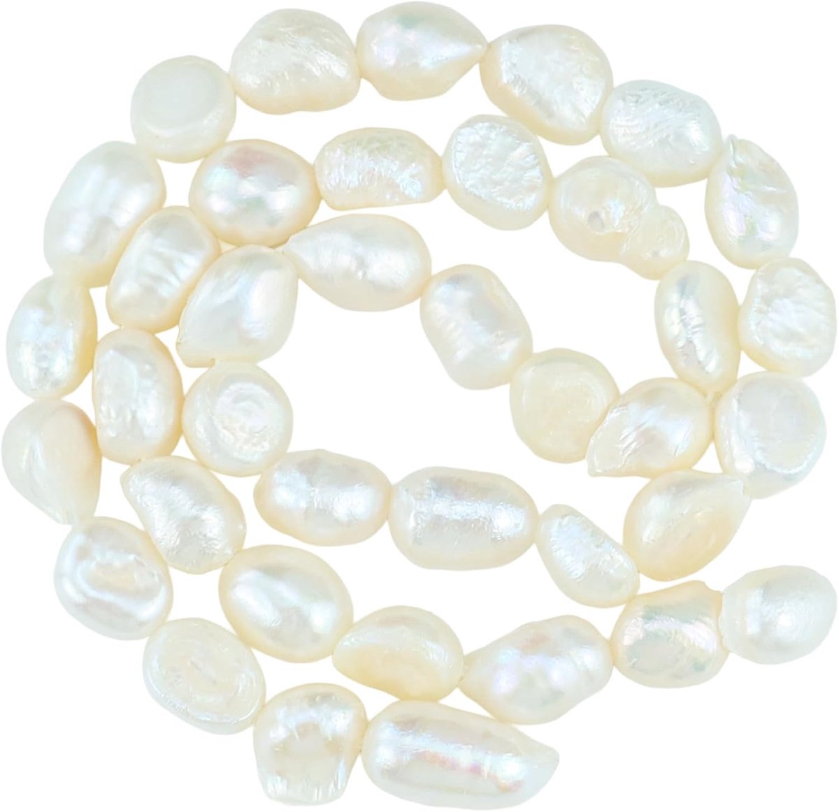 zoetwater kweekparels, schelpen parels, zoetwaterparels om te rijgen, rijst ovaal schelpkleur natuurstenen voor armbanden, sieraden, halskettingen, oorbellen, ketting, armband