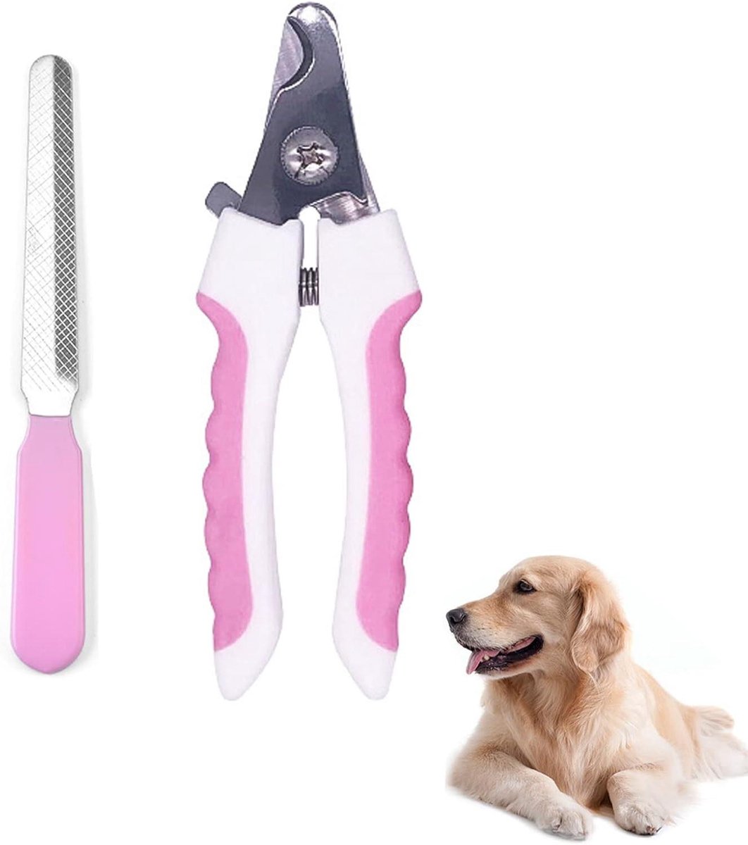 Nagelknipper Set - Dierentrimmer Vijltje - Huisdier Verzorging - Roestvrij Staal - 15.98 x 7.98 cm - Zwart