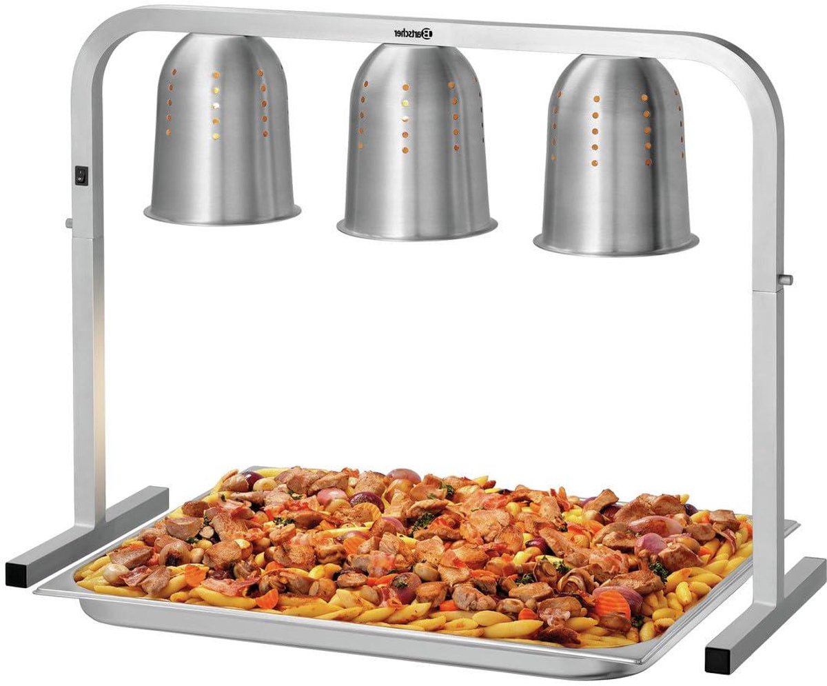 Warmtebrug - Buffet warmer - Eten warm houden - 3 warmtebronnen - 2/1 GN - Zilver