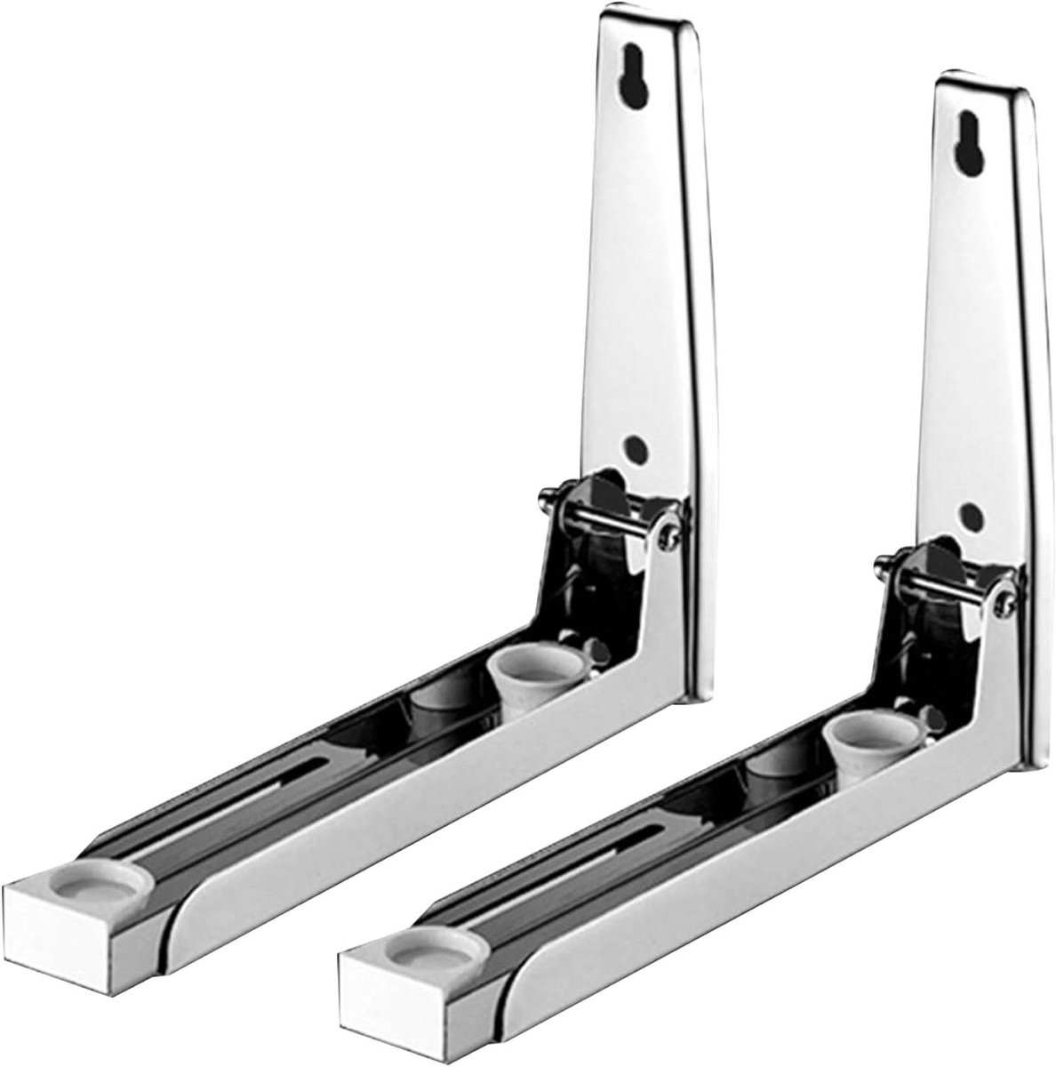 Magnetron Wandrek - Magnetronhouder Ovenrek - Keuken Organiseren - Verstelbaar Opvouwbaar - 22-40 cm - Zilver