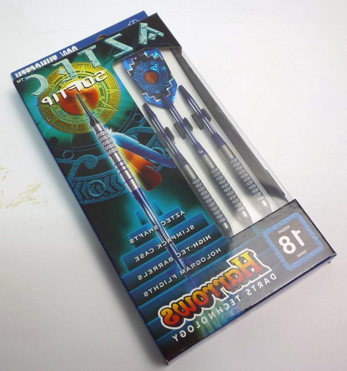 Softdart Set - Dartpijlen Set - Indoor Spel - Precisie Grip - 18 Gram - Blauw