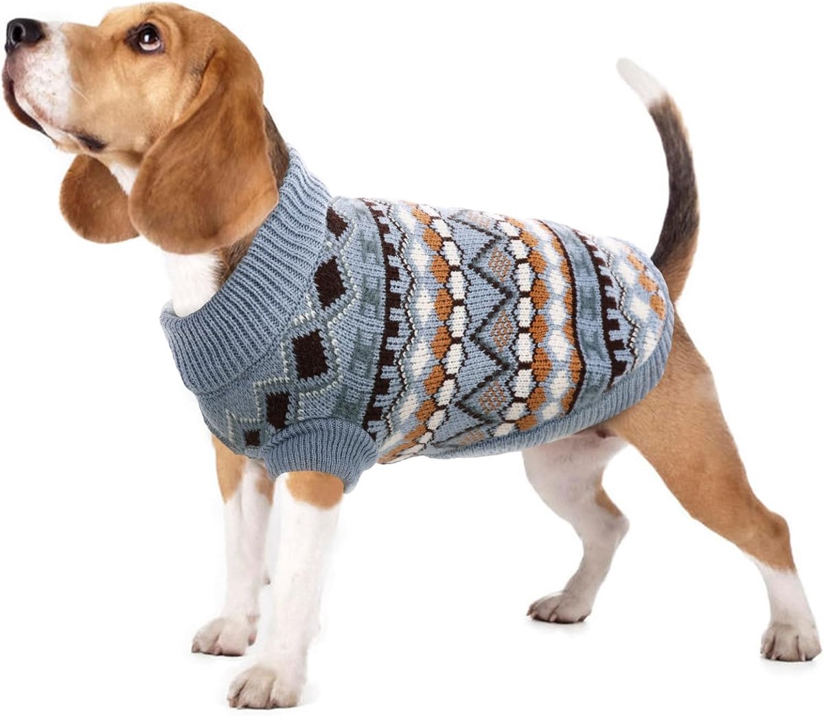 - Boho-Stijl voor Kleine Honden, Mooie en Dikke Trui, Franse Buldog, Chihuahua (Blauw, M)