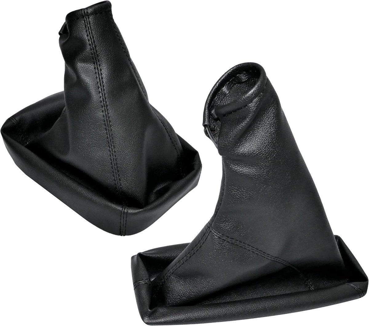 - C57835 - Versnellingspook- en handremhoes - compatibel met Opel Meriva A van 2003 tot 2010 - kleur: zwart - in synthetisch leer