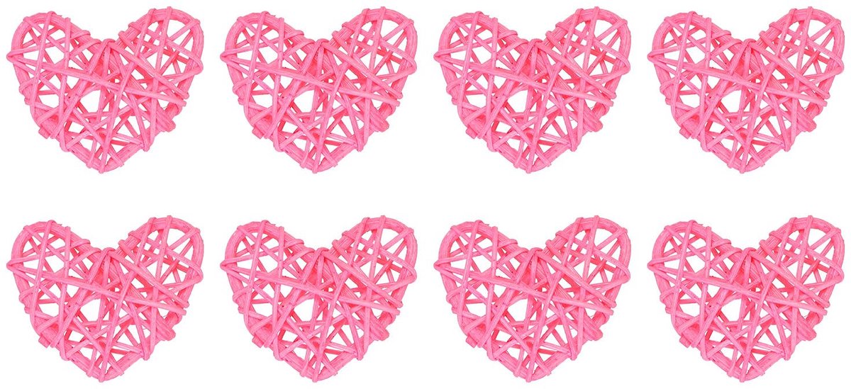 Vaas vulling natuurlijke rotan voor Valentijnsdag dag decoratie bruiloft decoratie roze 5 cm