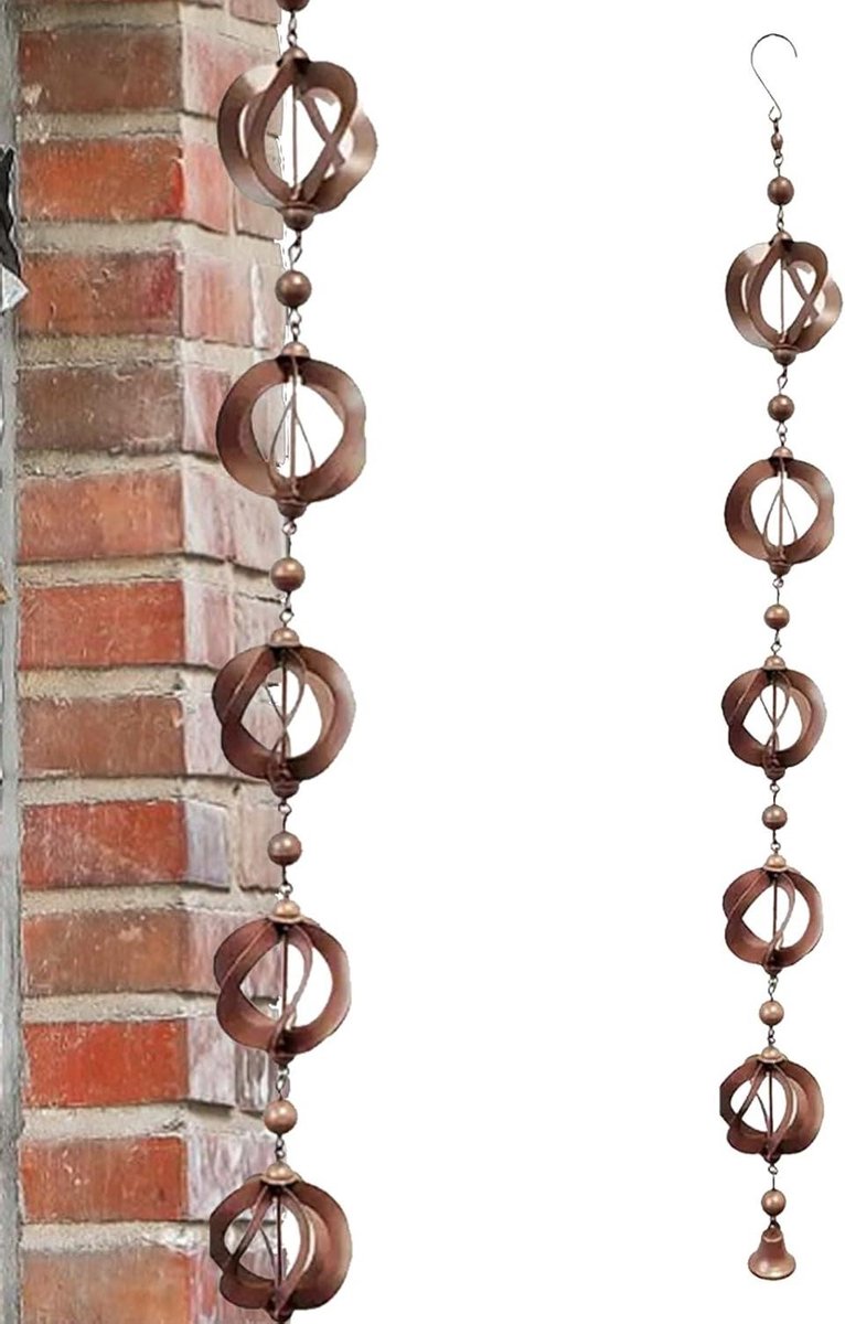 Regenketting - Waterafvoer - Tuindecoratie - Robuuste Constructie - Flexibel - Metaal