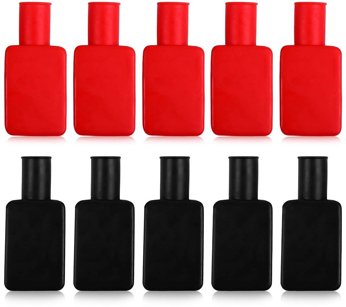 Batterijpoolhoezen - Accuklem beschermers - Accu beschermen - Kortsluiting voorkomen - 10 stuks - Rood en Zwart