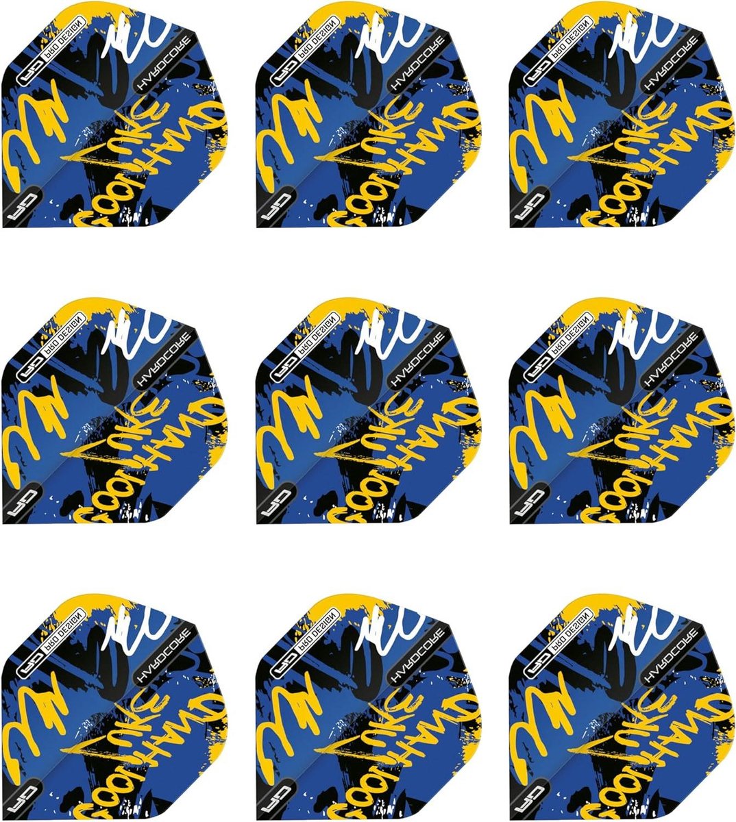 Dartpijlen - Dartvluchten - Darts Spelen - Extra Dikke Kwaliteit - 100 Micron - Blauw Graffiti
