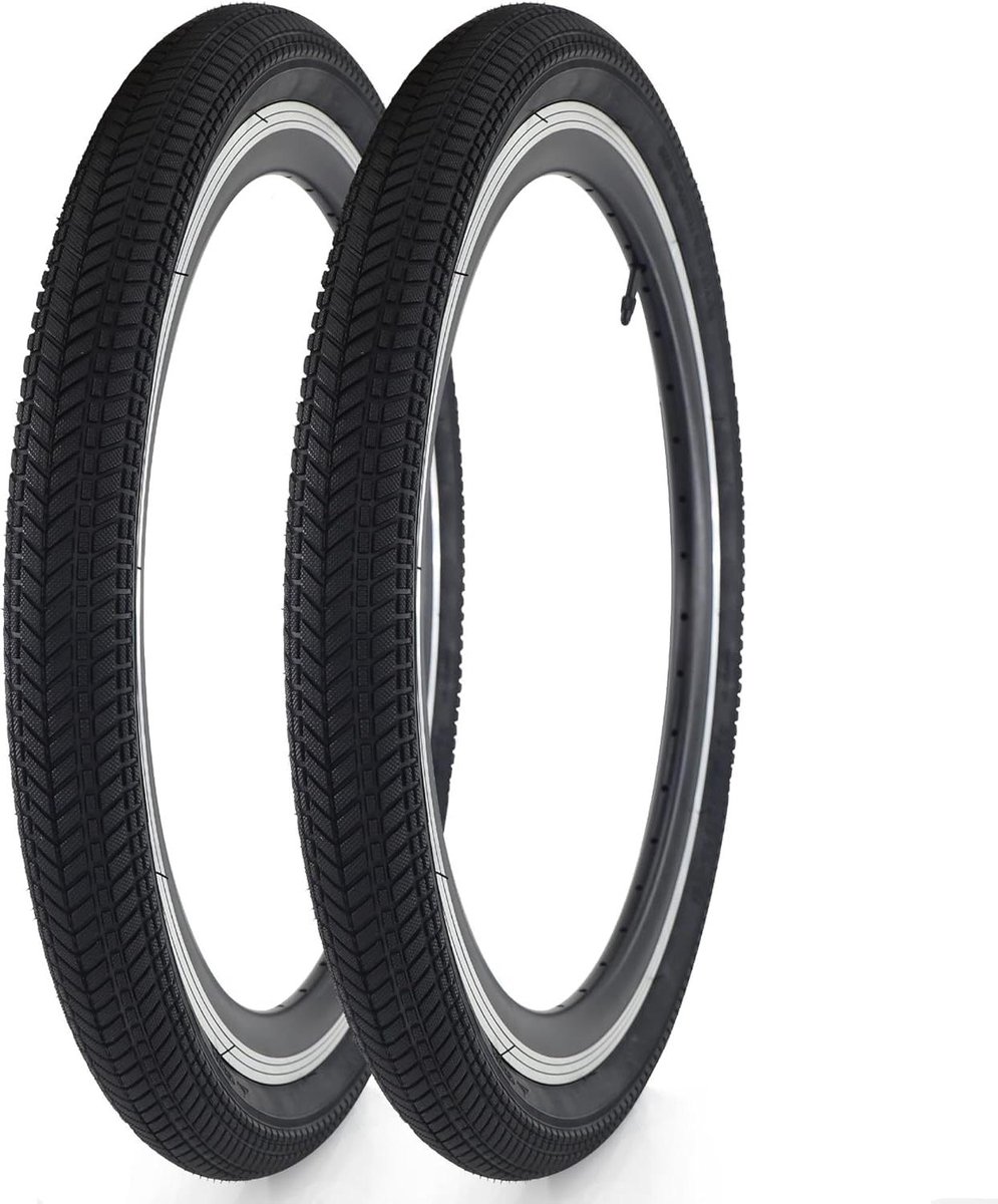 Kinderfietsbanden - Reservebanden Opvouwbaar - Veilig Fietsen - Scheurvast Rubber - 16x2.125 inch - Zwart