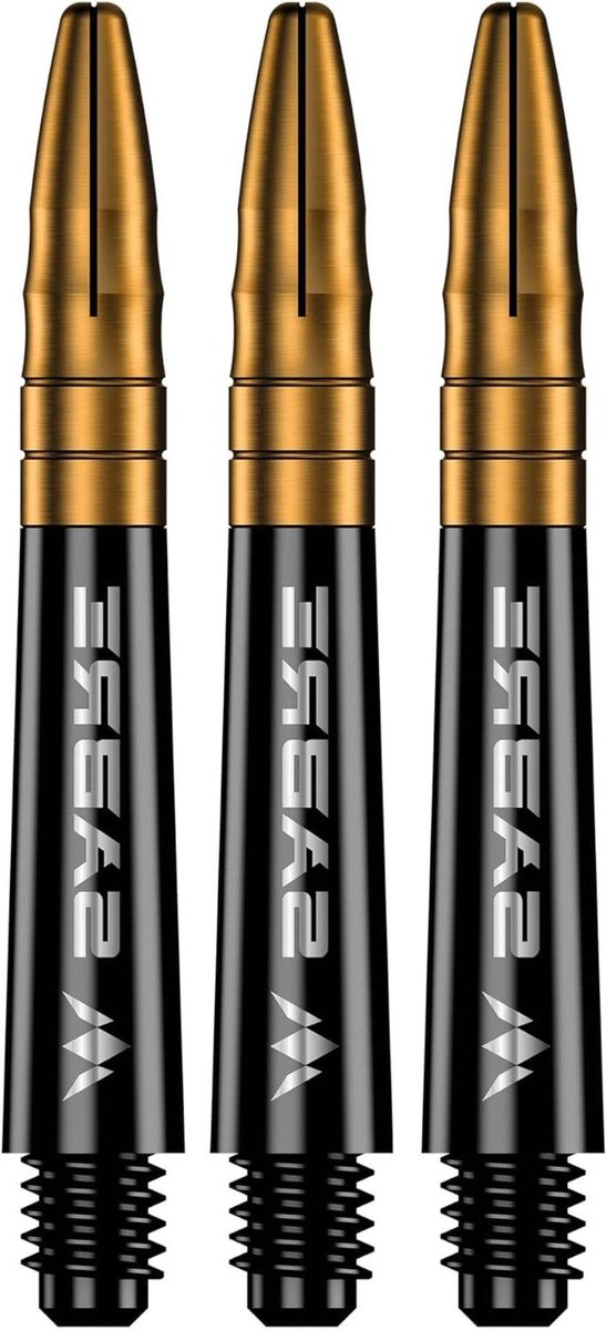 Dartshafts - Dartpijltjes Accessoires - Darts Spelen - Aluminium Flight Grip - 36 mm - Zwart Goud