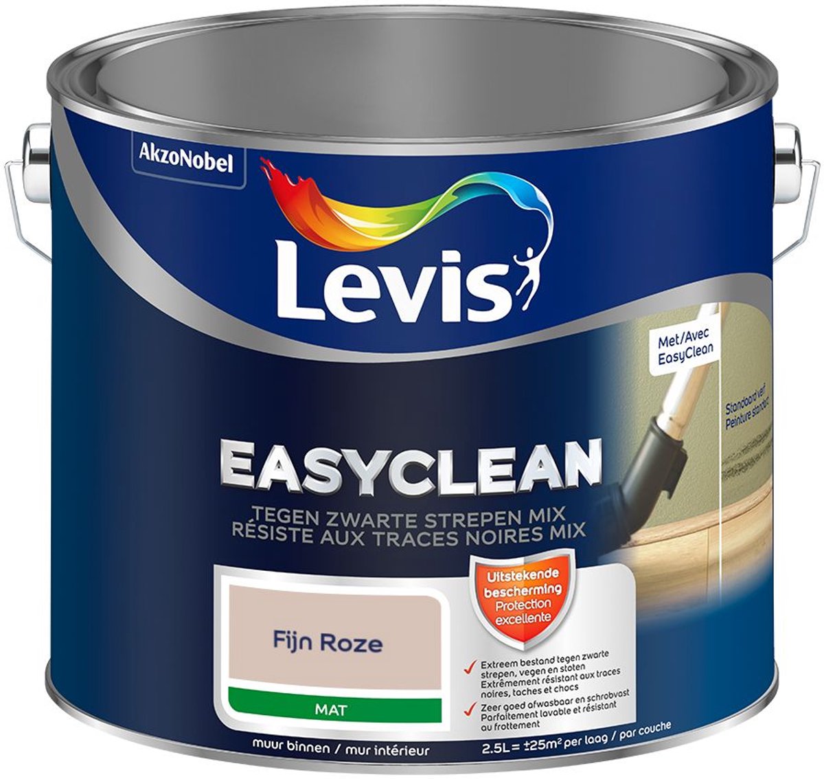 Levis - Easyclean Tegen Zwarte Strepen Mix - Fijn Roze - Mengverf - 2,5 L