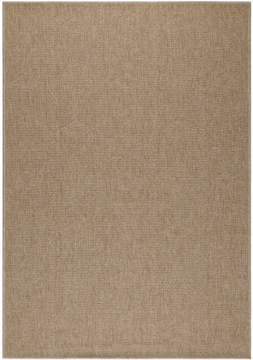Vloerkleed Dhaka – Taupe/Grijs – Laagpolig met Levendig Design – Voor Binnen en Buiten