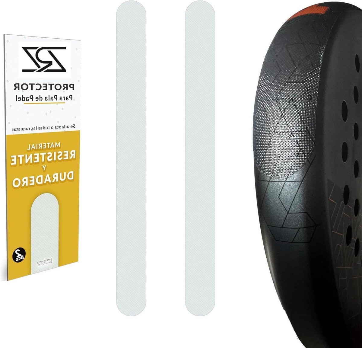 Padelracket Beschermhoes - Racket Grip - Sport Bescherming - Zonder Logo - 38 x 360 mm - Transparant