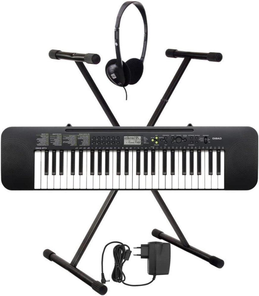 Elektronisch Keyboard - Muziekinstrument Set - Muziek Leren Spelen - Inclusief Accessoires - 49 Toetsen - Zwart