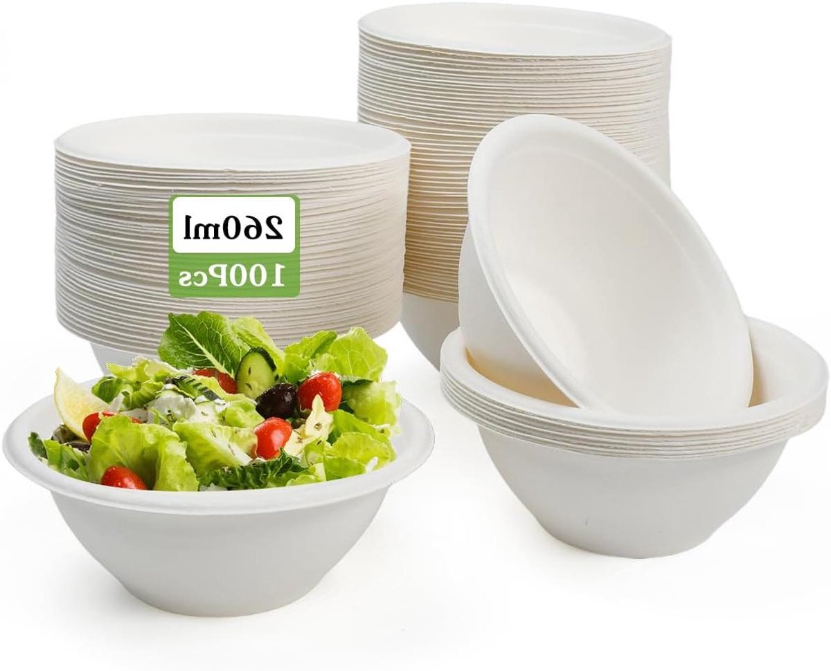 Papieren kommen - IJs bowls - Feestjes organiseren - Voedselveilig materiaal - 260 ml - Wit