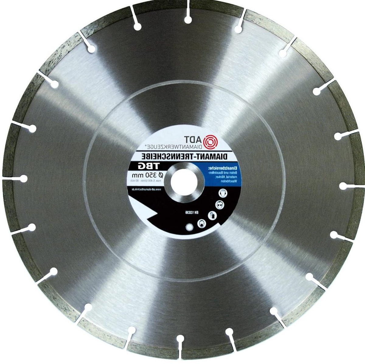 Diamantdoorslijpschijf - Doorslijpschijf Beton - Beton Snijden - 10 mm Diamantsegment - Ø 350 mm - N.v.t.