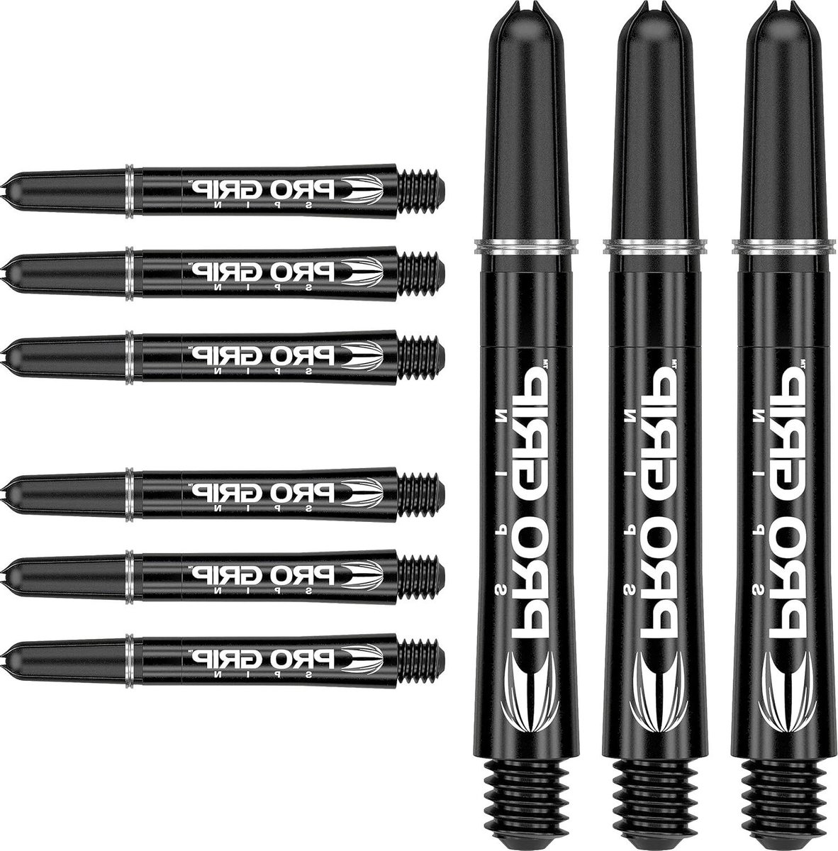 Dart Stems - Dart Schachten - Precisie Darts Gooien - Spin Ontwerp - 9 Stuks - Zwart
