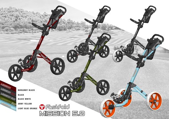 Golfwagen - Golftrolley - Golfen - Stabiel ontwerp - One size - Mat antraciet/zwart — afbeelding 5