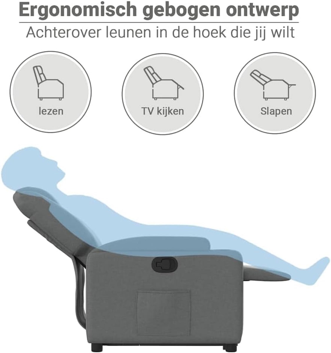 Sta-op Stoel - Sta-op Hulp - Ondersteuning Bij Opstaan - Elektrische Hefunctie - 110 kg max. - Donkergrijs – foto 7