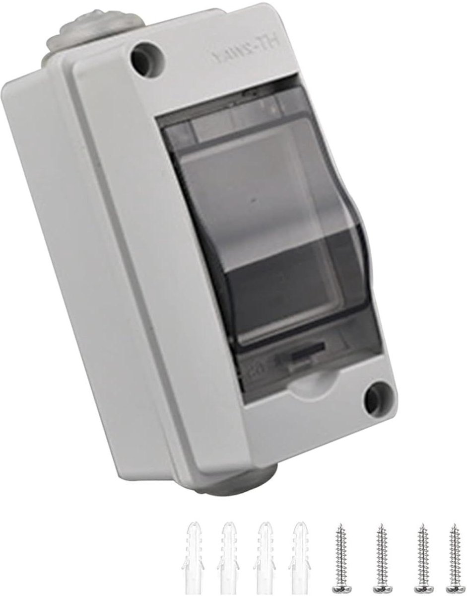 Zekeringkast Opbouw - Verdeelkast Waterdicht - Buiten Elektriciteit - IP65 Waterdicht - 2 Modules - Grijs