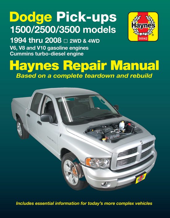 Dodge 1500, 2500 & 3500 Pick-Ups (94-08) with V6, V8 & V10 G ... - cover