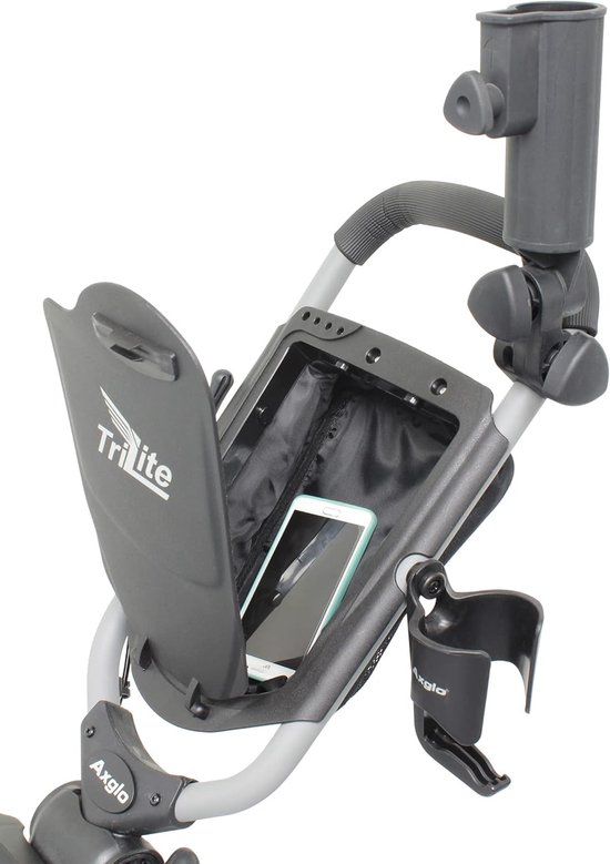 Golftrolley - Golfkar 3 wielen - Golfen - Allrounder - 6477 cm - Zwart rood — afbeelding 3