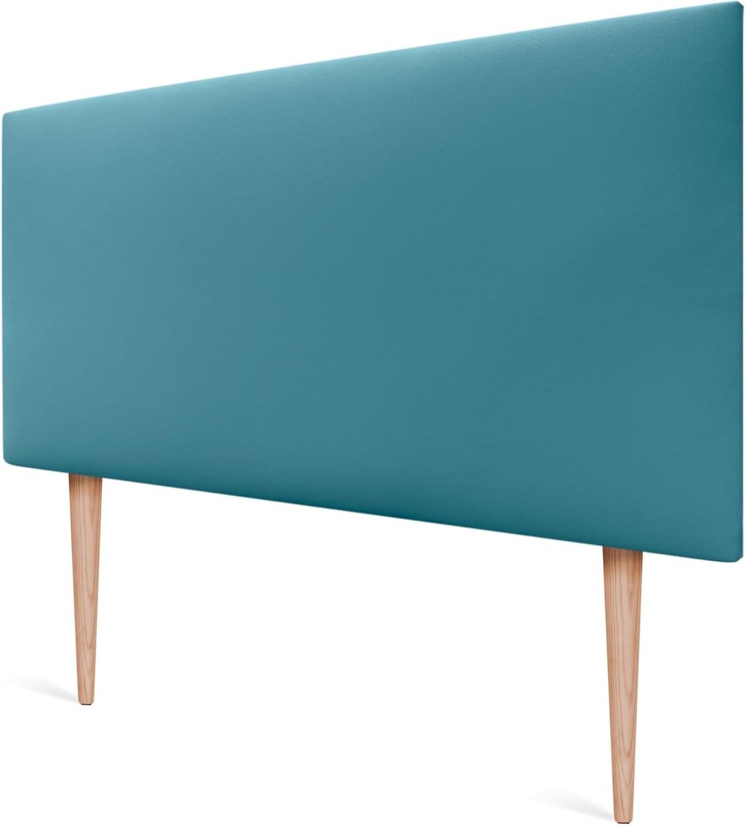 Hoofdbord Gevoerd - Bedhek Stof - Slaapkamer Decoratie - Vlekbestendig - 90 cm - Turquoise Kunstleer