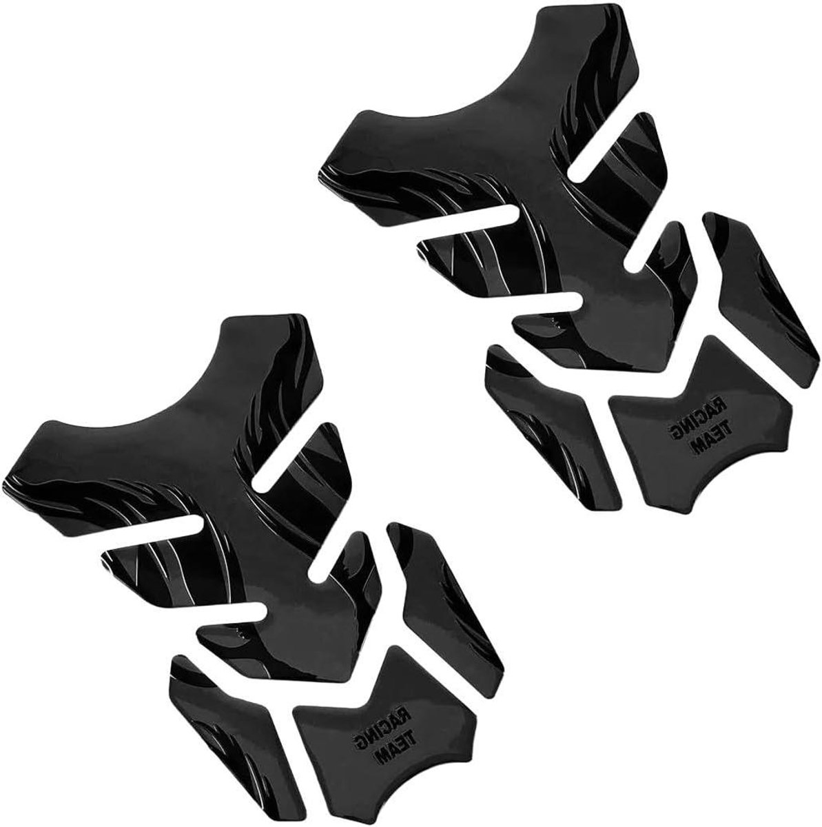 Tank Beschermers - Motor Stickers - Motor Beschermen - 3D Carbon Effect - Set van 2 - Zwart