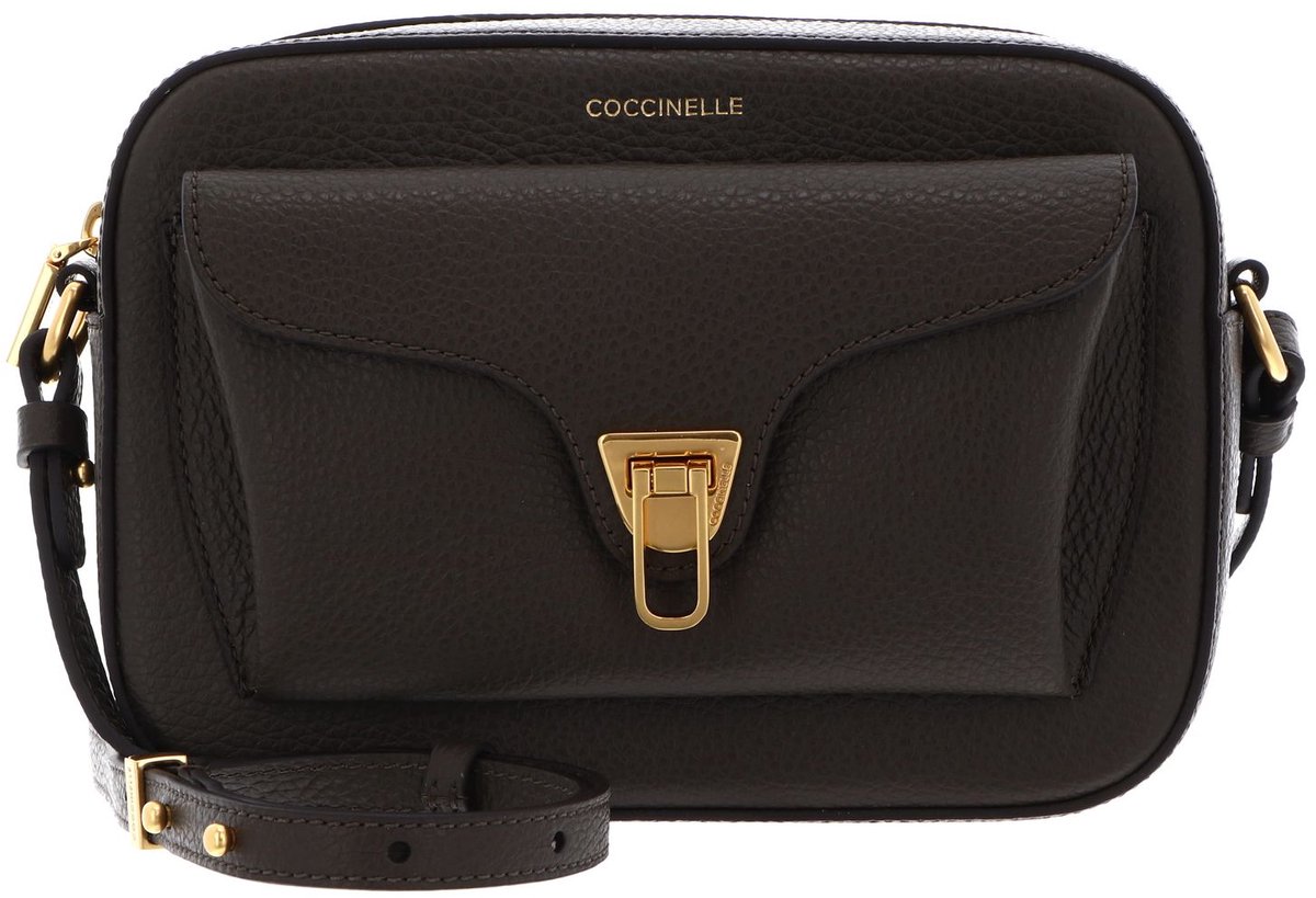COCCINELLE Leren schoudertas Beat Soft Camera Bag Fango donkergroen