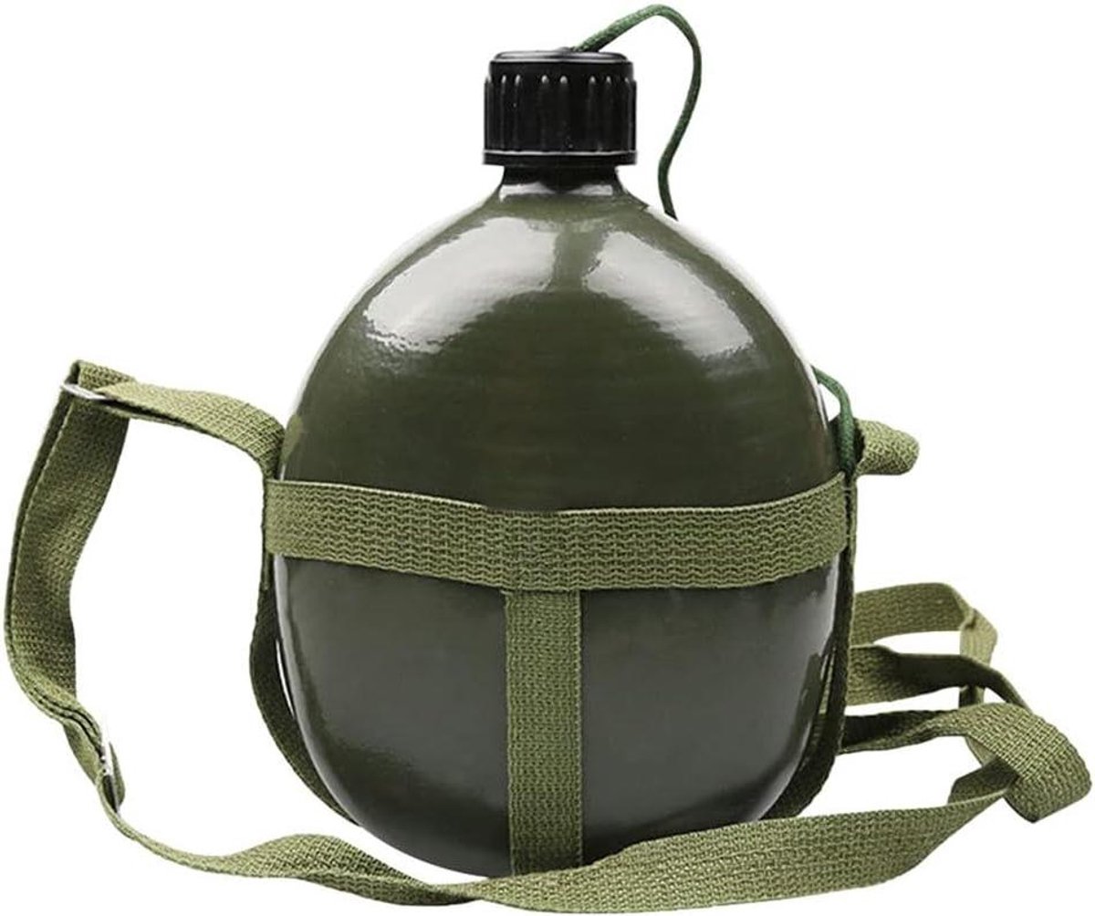 Militaire Fles - Veldfles Drinkbeker - Outdoor Reizen - Grote Inhoud - 178 g - Groen