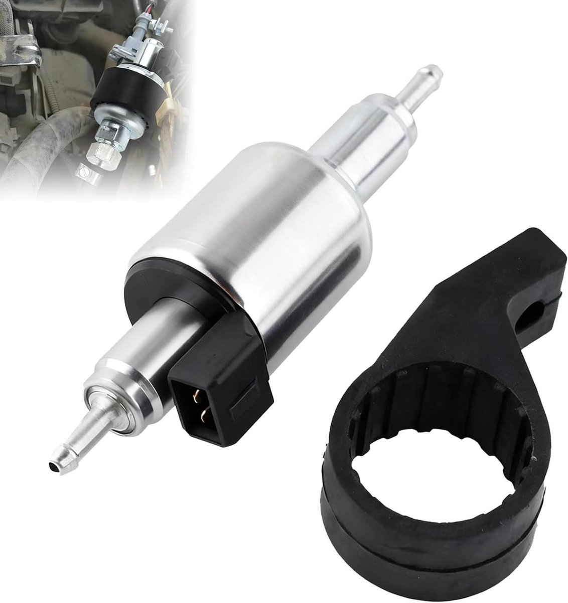 Dieselverwarming Brandstofpomp - Doseerpomp Oliepomp - Verwarming Aansturen - Universele 12V 24V - 22 ml per 1000 slagen - Zilver