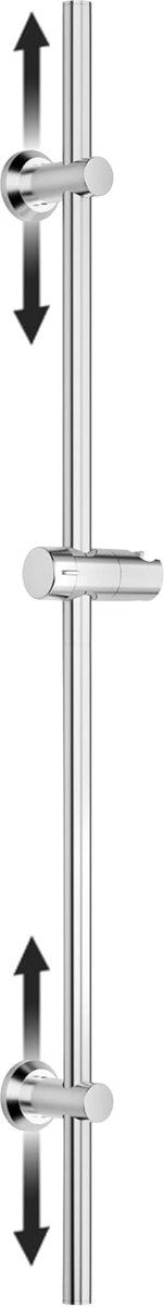 Douchestang, 100 cm, roestvrij staal, diameter 22 mm, flexibele 30-94 cm verstelbare wandhouder, geschikt voor bestaande boorgaten, in hoogte verstelbaar en geschikt voor alle handdouches