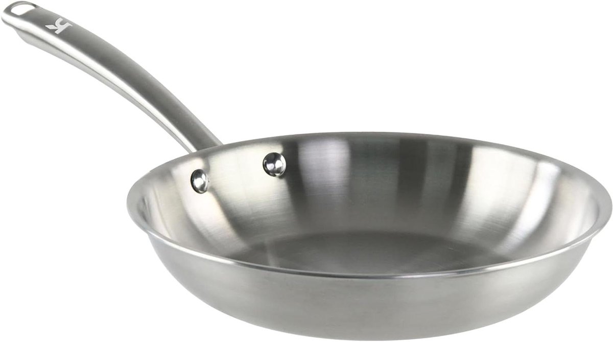 Koekenpan 28 cm RVS 18/10 Tri-ply - Geschikt voor Inductie en Oven - PFAS-vrij