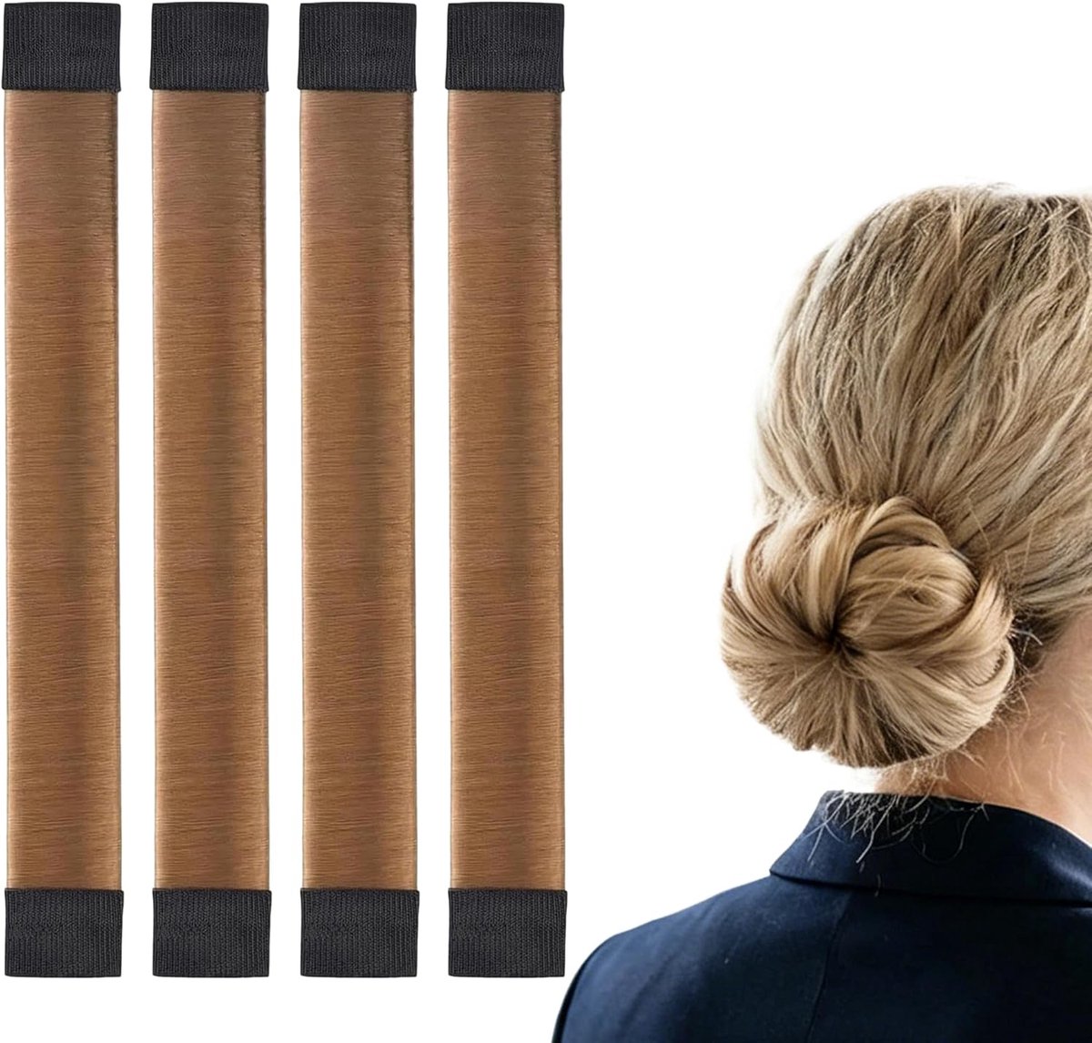 2 Stks Bun Maker, Magic Donut Bun Franse Twist Fold Bun Shapers Updo Styling Tool Voor Haar Accessoires