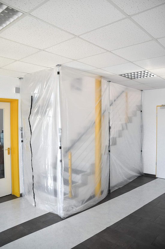 Verstelbare Telescoopstang Klemsteun 160-290 cm voor Stofwanden van Merkloos	 — afbeelding 3