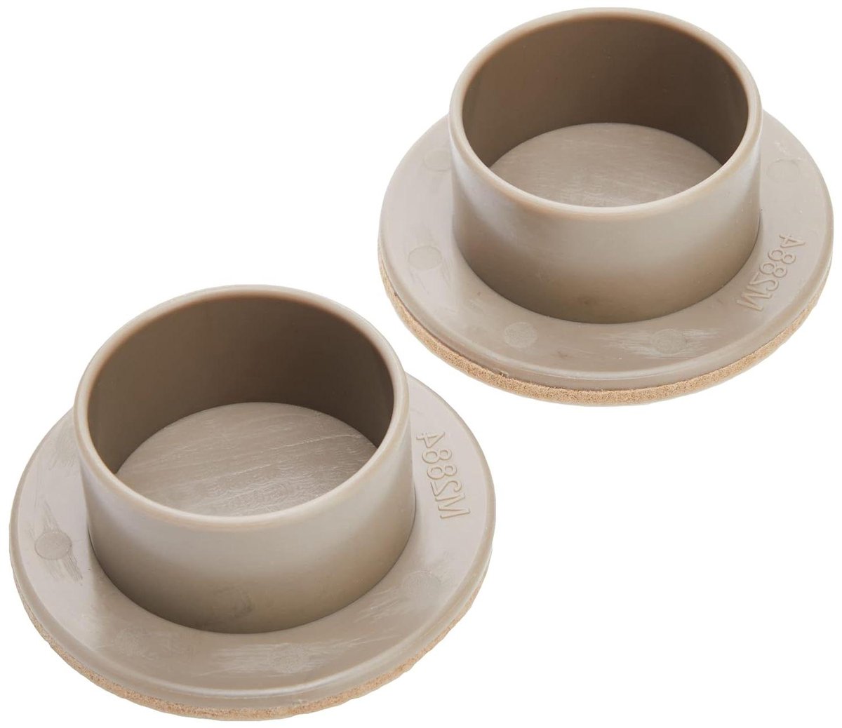 Castor Cups - Wiel Onderzetters - Vloer Beschermen - Met Viltkussen - 50 mm Wielen - Beige