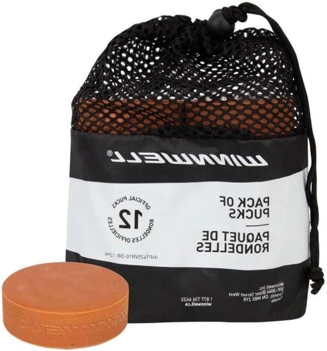 IJshockeypucks - Trainingspucks Hockey - Stick Handling Training - Gewicht van 10oz - 12 Pack - Oranje