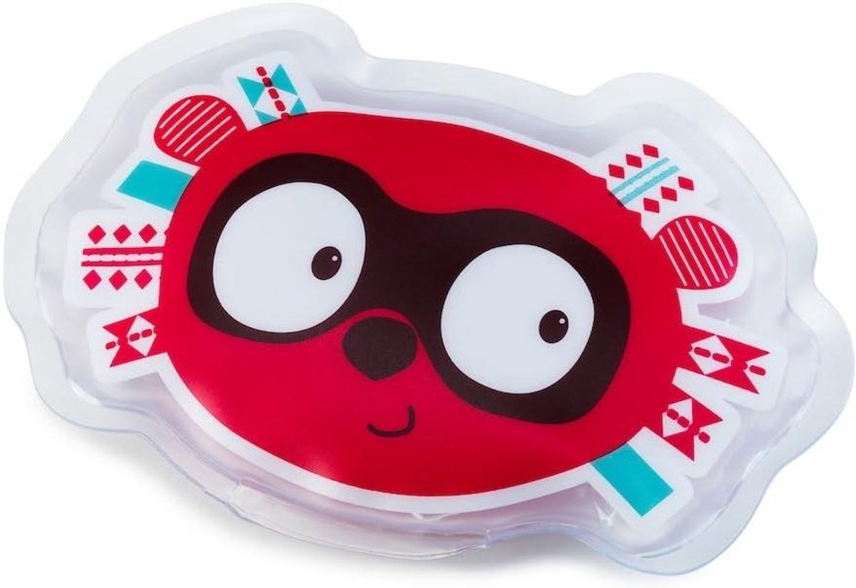 Georges Cold Pack - Koel element - Voedsel koelen - Draagbaar ontwerp - 12 x 9 cm - Rood