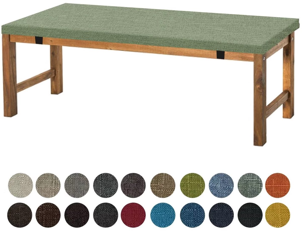Bankkussen, zitkussen, 150 x 35 x 5 cm, wasbaar, antislip, comfortabel, voor bank, vensterbank, tuinmeubelen, terras, binnen, agaatgroen