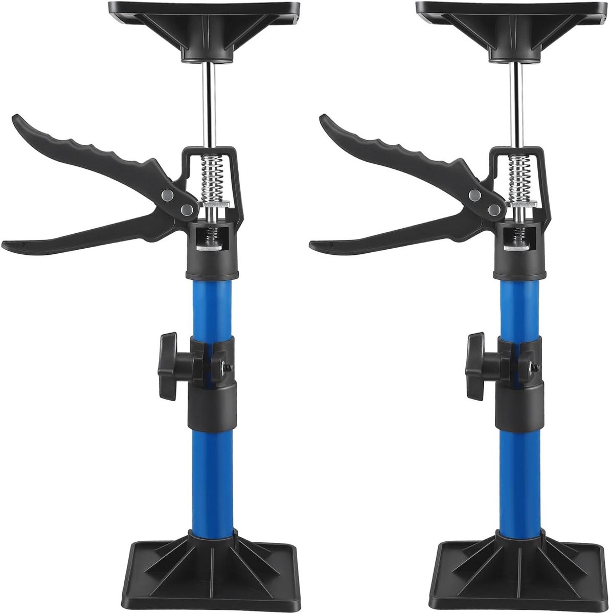 Plafondsteunen Set - Montagesteunen - Werkstuk Ondersteuning - Eenhandsbediening - 30-59 cm - Grijs