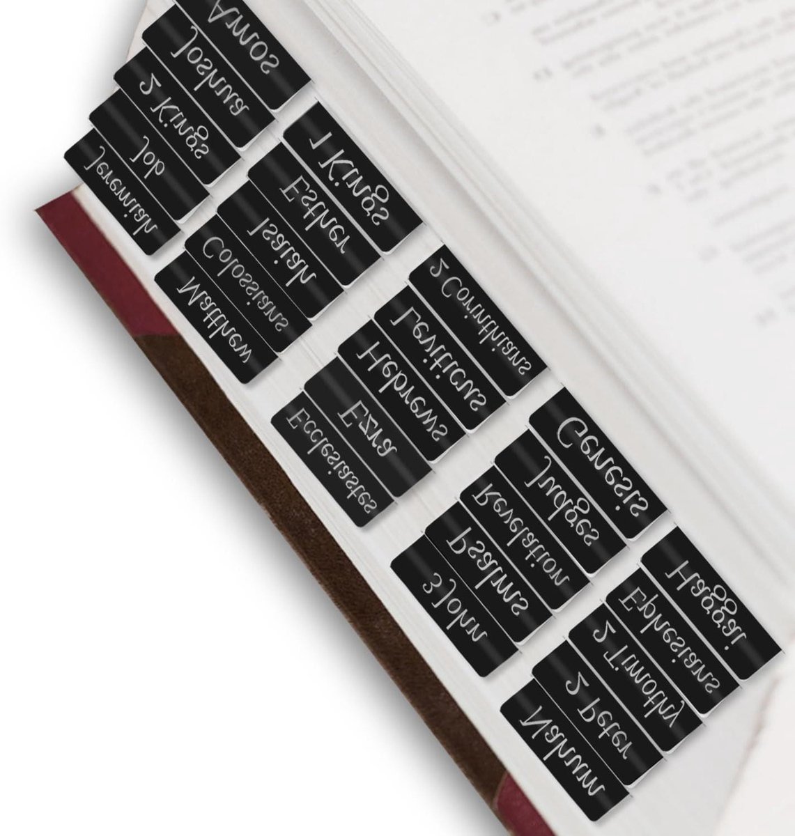 Bijbeltabbladen - Bijbel Index - Schrift Navigeren - Grote Print - 96 Stuks - Zwart