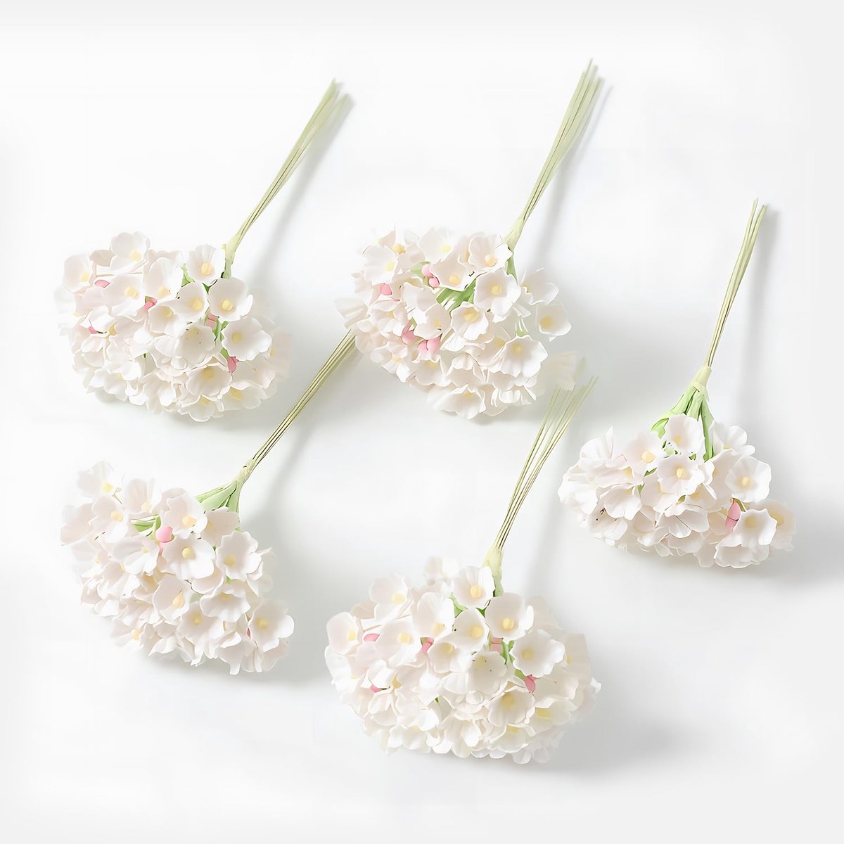 Kunstbloemen Wit 5 Stuks, Baby's Breath Boeket voor Bruiloft Decoratie, DIY Tafeldecoratie en Bloemstukken