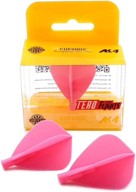 Dart Flights - Vliegels Darts - Precisie Gooien - Vaste 90 Graden Hoek - 3 stuks - Roze van Dart — afbeelding 5
