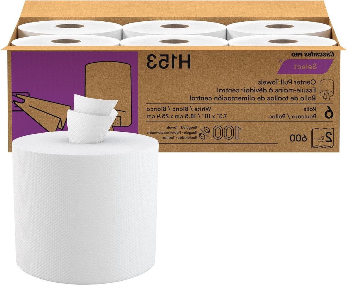 Papieren Handdoeken - Keukenrol - Hygiënisch Drogen - Gemaakt van Gerecycled Materiaal - 6 Rollen 600 Vel - Wit