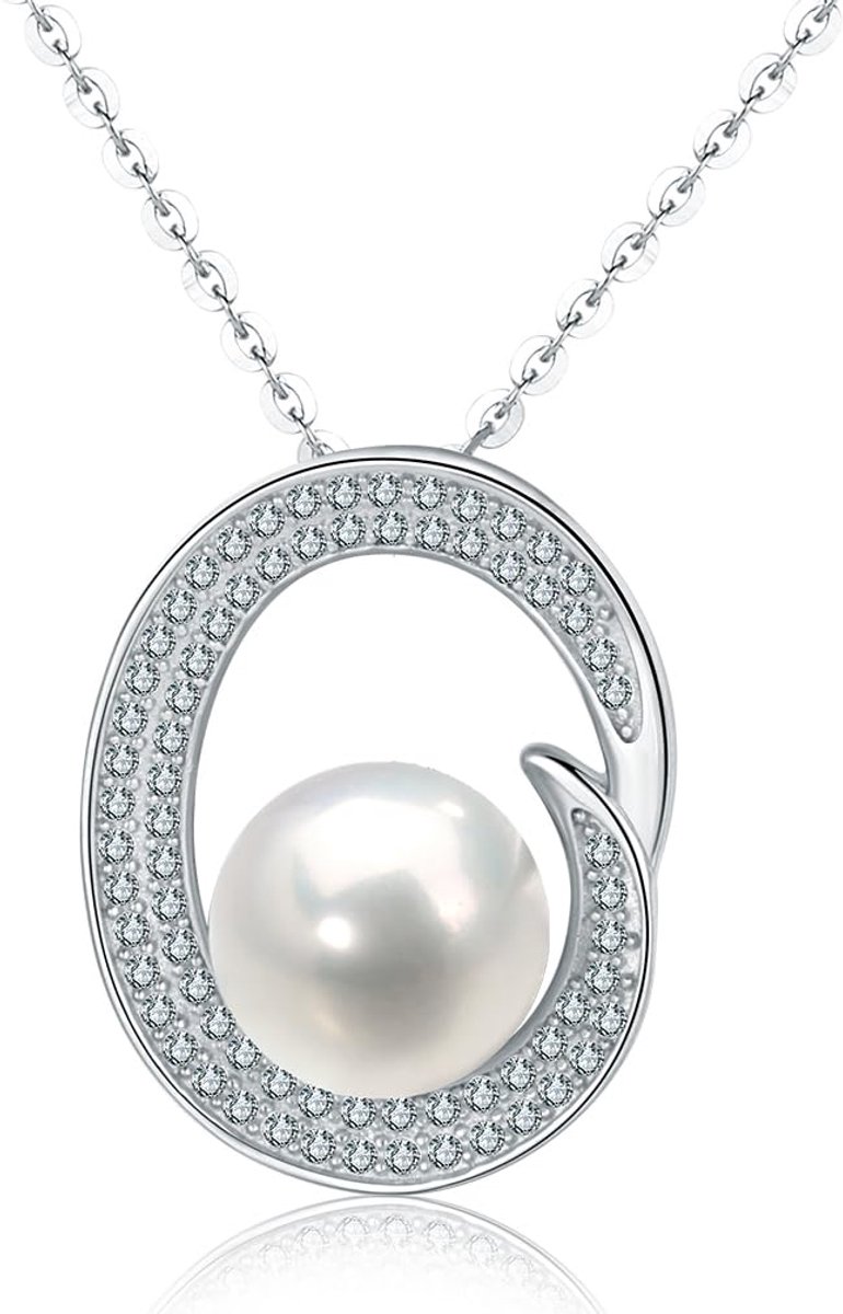 Verjaardagscadeau voor vrouwen echtgenote-natuurlijke zoetwater gekweekte parelketting -Moederdag geschenken voor moeder- verjaardag Valentijnsdag cadeau voor vrouwen, moeder, vrouw, haar, 9-10 mm